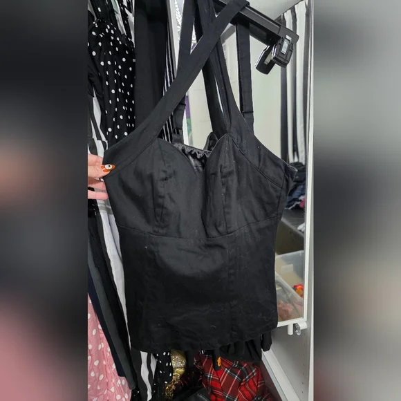 EUC Deadly Dames Vixen Top Black - Picture 2 of 4